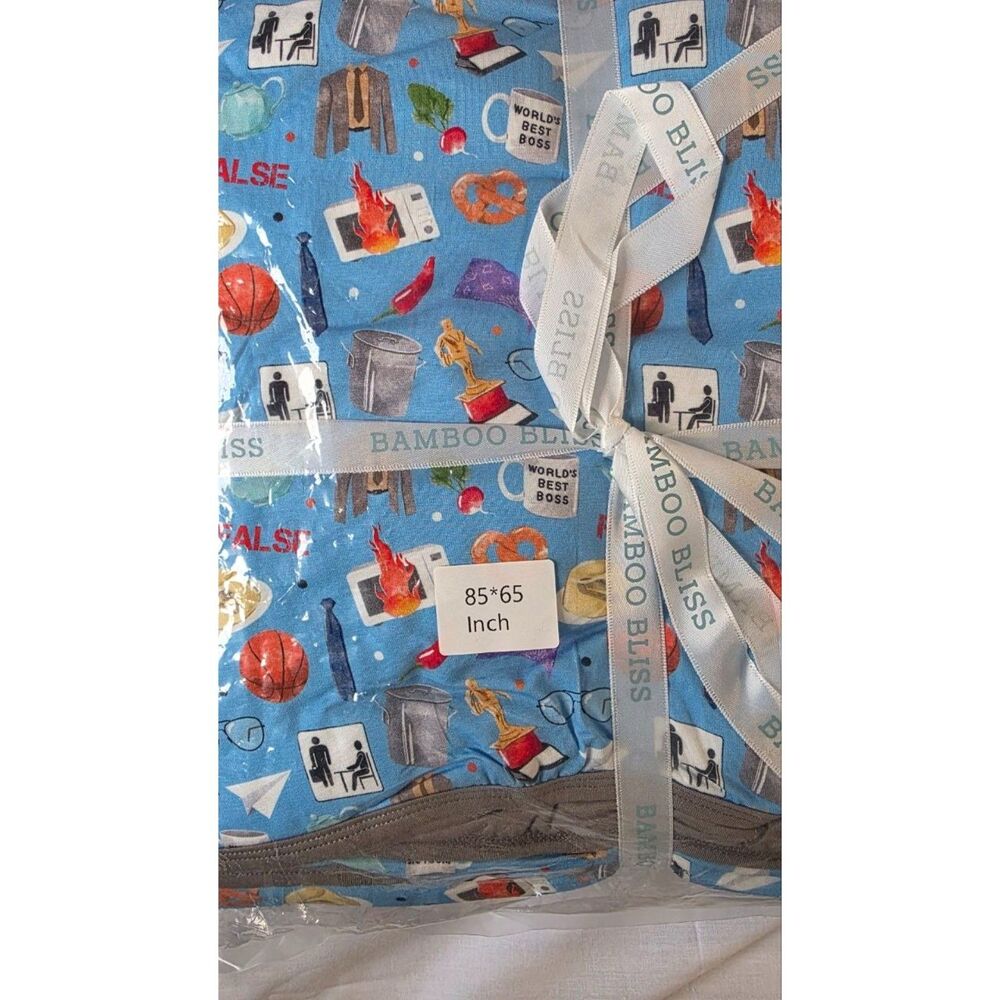 Bamboo Bliss Bamboo Blanket 85x65 World's Best Boss Office Sitcom Print